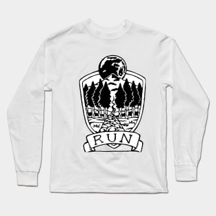 Run Forever - Moon Emblem - Simple Version Long Sleeve T-Shirt